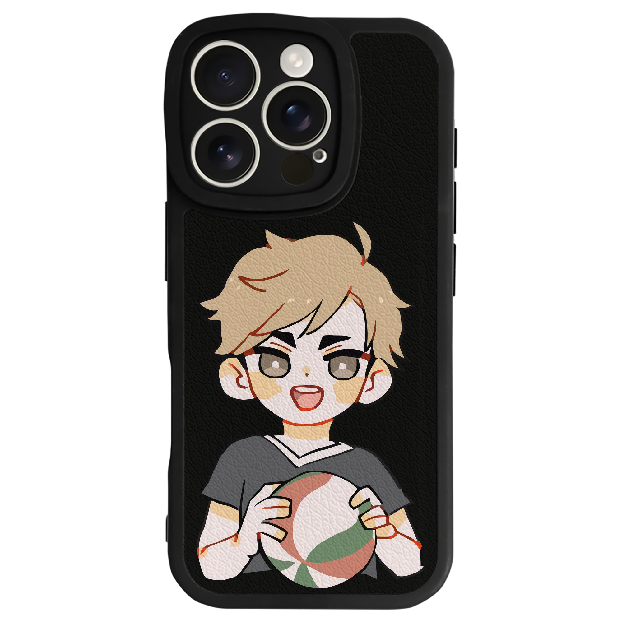 （画像用） ハイキュー!! Haikyu!! 【iPhone 16シリーズ対応】シリコンスマホケース（レザー調） 材質：シリコン